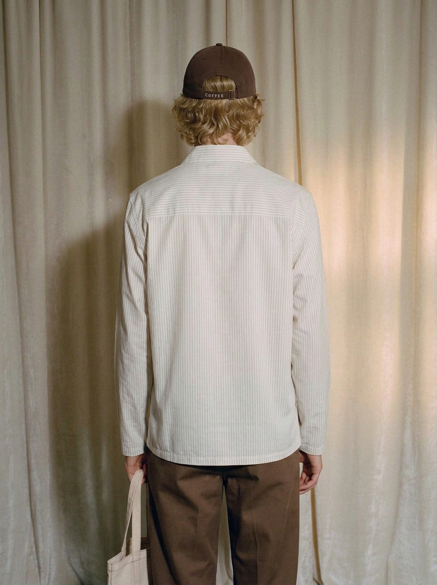 MADELEINE SHIRT PINSTRIPE WHITE